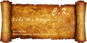 Czédli Kinga névjegykártya