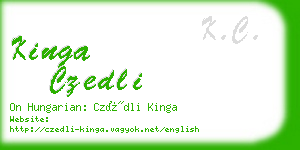 kinga czedli business card